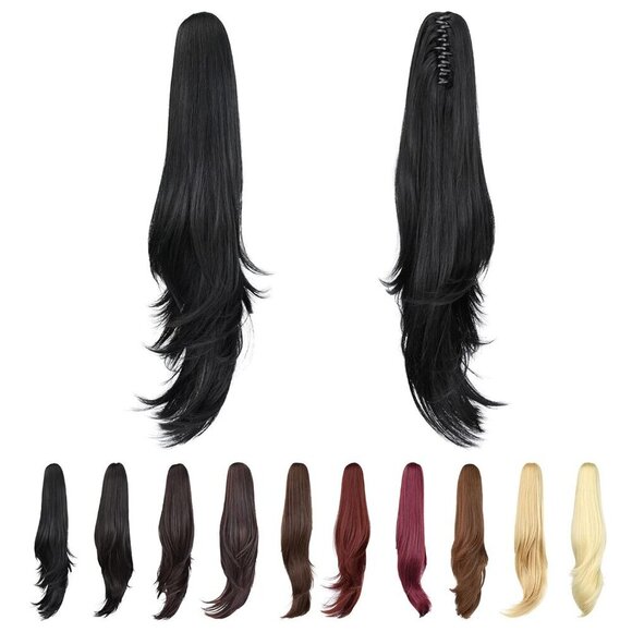 ponytail extension,24" claw clip hair extensions ponytail Long straight Hair Ext - Picture 8 of 9